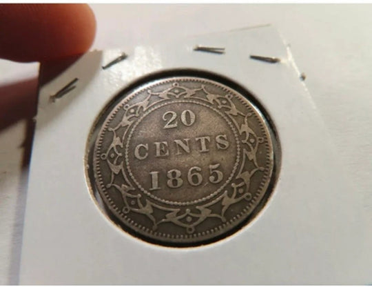 Terre-Neuve 1865 Argent 20 Cents Très Fin