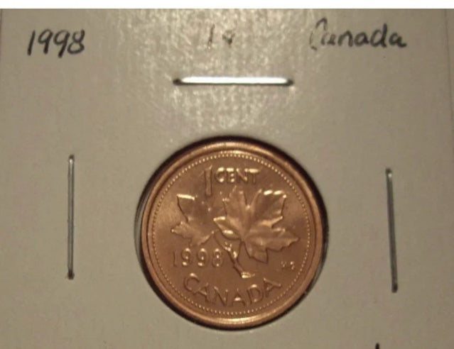 Canada Elizabeth II 1998 Lg Doublement Du Visage De La Reine Petit Cent - BU