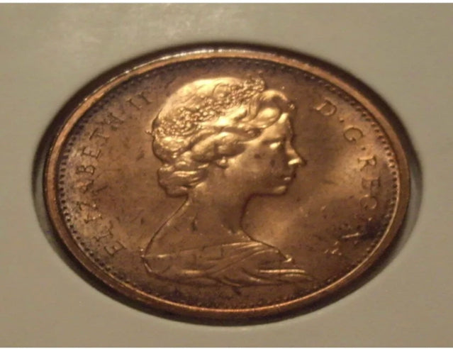 Canada Elizabeth II 1972 Doubled Forehead & Nose Small Cent - BU