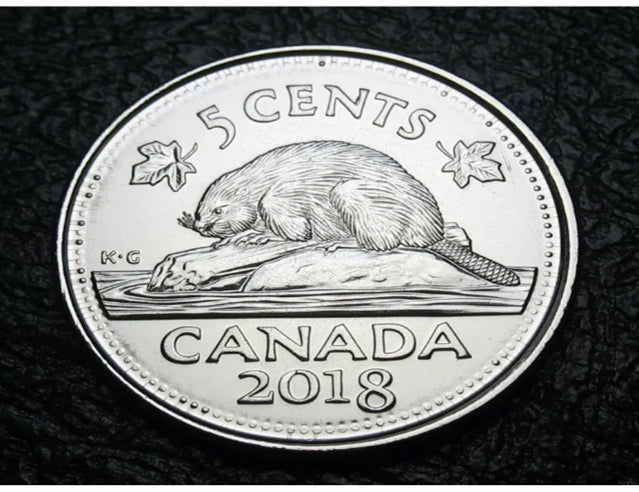 RCM - 2018 - 5-cent - Beaver - BU - Die Chip “ N “ Error