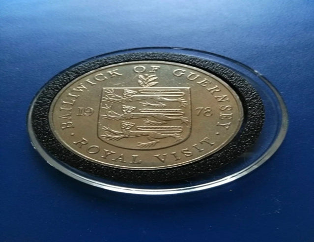 1978 Guernsey Royal Visit Gedenkmünze im Wert von 25 Pence