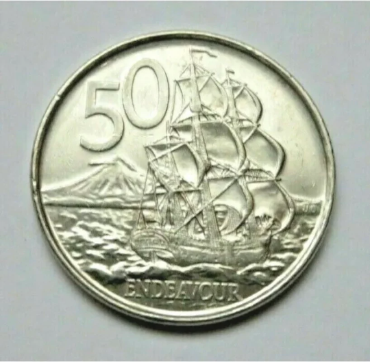 Pièce de 50 cents néo-zélandaise de 2006 - effort