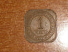 Malaya 1941 I Cent coin Very Fine nice