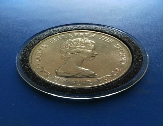 Pièce commémorative de 25 pence de la visite royale de Guernesey 1978