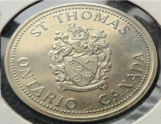 Jetons du Canada St Thomas Ontario Canada jumbo 1885 .100 ans 1985