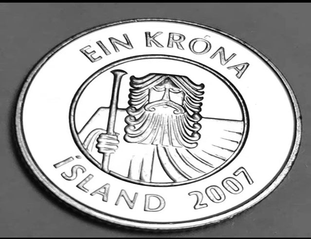 Icelandic Sea King patron saint coin diameter 21mm UNC