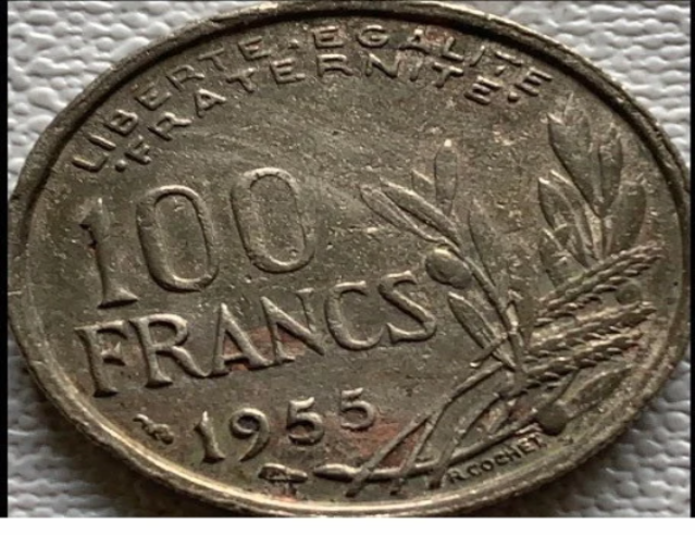 1955 France 100 franc VF