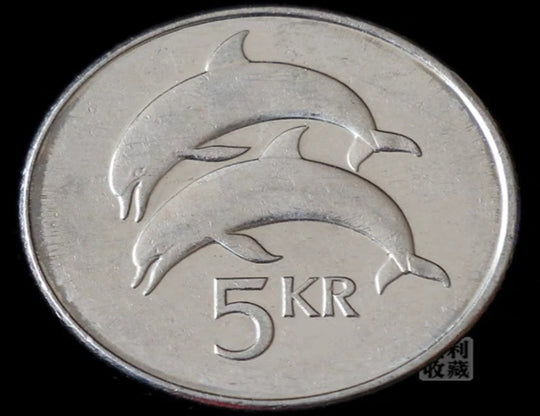 2007 Iceland 5 kroner dolphin 25mmUNC