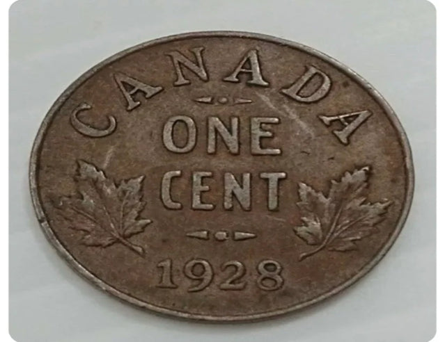 1928 1 Cent Canadian Penny Circulated VF