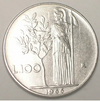 1966 Italy Italian 100 Lire Woman Tree Coin