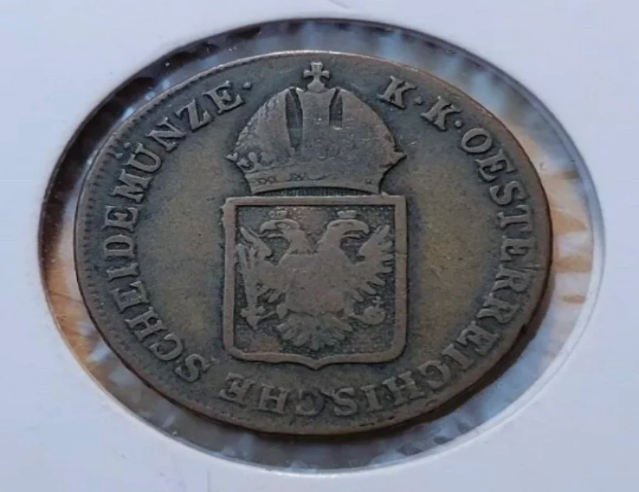 1816-B Austria 1 Kreuzer Franz II World Coin