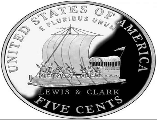 2004 p jefferson nickel keelboat de lewis US 5 cent UNC