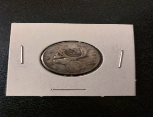 Kanada 1945 25-Cent-Silberviertelmünze im Umlauf, guter Zustand