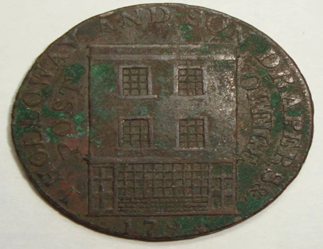 1794 Somersetshire Holloway & Son Postamt-Halb-Penny-Conder-Token