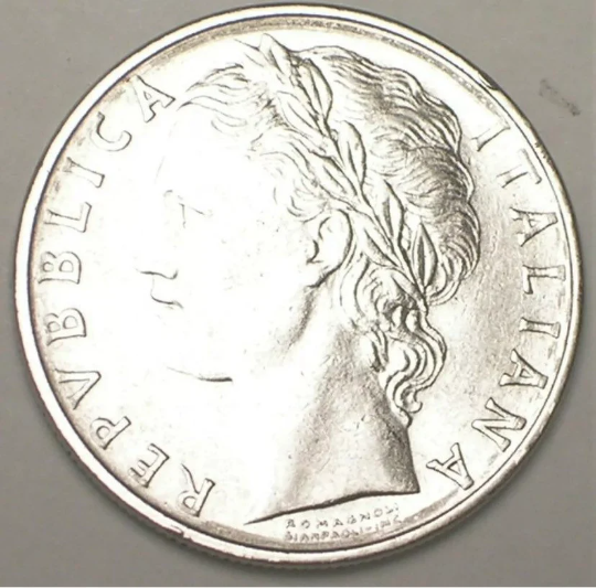 1966 Italie Italien 100 Lire Femme Arbre Pièce