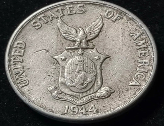 1944 US Philippines 5 Centavos Nice Coin