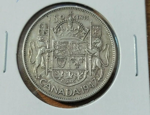 1947 Canadien 50 cents Straights 7 High Grade