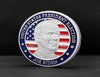 Lucky Coin - Biden Head Colored - Craft Gift Coin Colored in Protective Plastic Capsule Silver plated