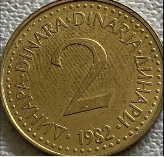 1982-1996 Yugoslavia 2 Dinara VF