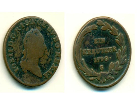 1790 Austria 1 Kreuzer Coin