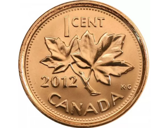 2012 1 Cent Canadian Penny Non Magnetic BU