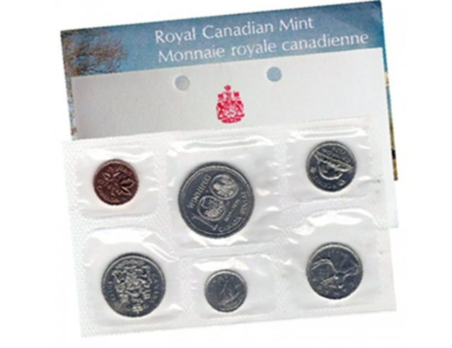 Canada : Ensemble de pièces de monnaie de qualité épreuve numismatique/hors-circulation de 1974