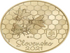 2021 Slovakia  5 Euro commemorative coin little bee picking honey