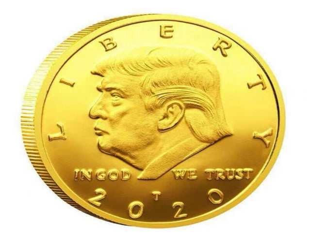 Pièce porte-bonheur-2020, pièce de monnaie du président américain, médaillon commémoratif Trump, collection artisanale, ornements cadeaux