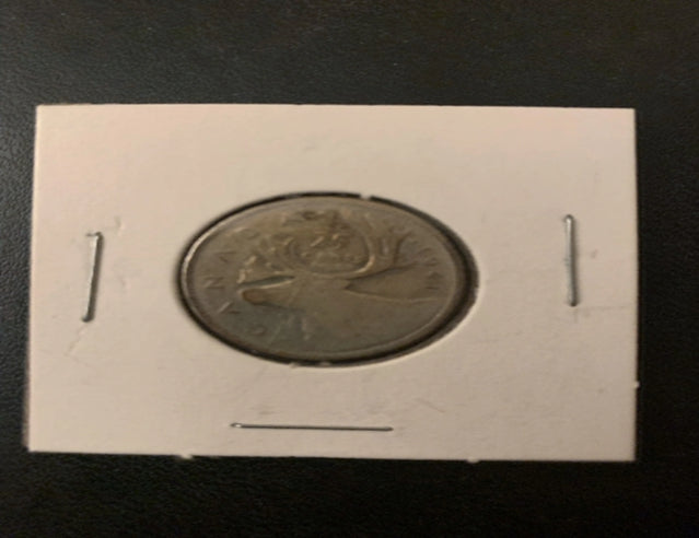 Canada 1941 Pièce de 25 cents en argent en circulation