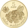 Slovaquie 5 Euro commémorative 2021 Petite abeille cueillant du miel