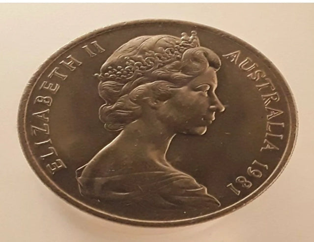 1981 AUSTRALIEN 20 Cent. Münze der Königin Elisabeth II