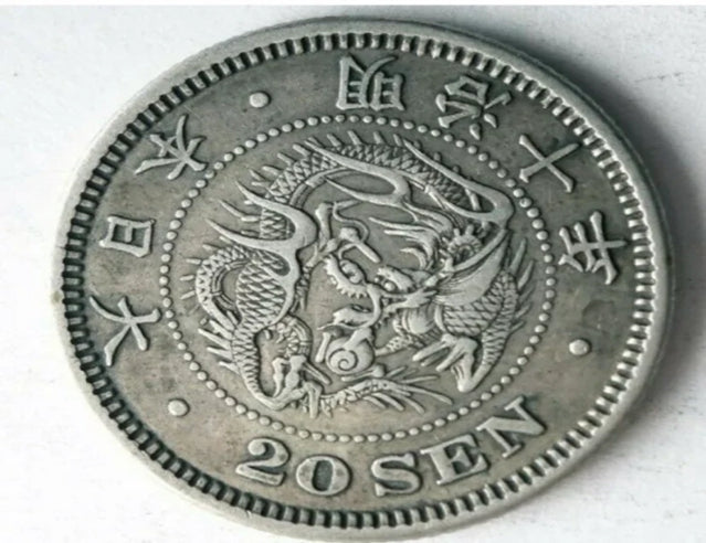 1886 JAPON 20 SEN - Excellente pièce d'argent vintage