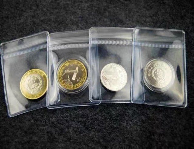 Sacs de poche en plastique de protection pour pièces de monnaie, 20 pièces, haute qualité