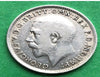 Britisches Vereinigtes Königreich 1916 King George V Threepence-Münze, 92,5 % Silber, hohe Qualität