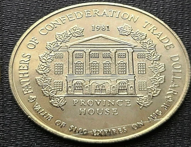 1981 Charlottetown PEI 1 Trade Dollar - Sir Charles Tupper