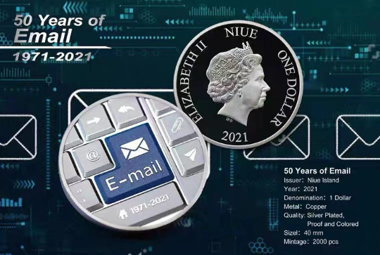 Niue 2021 email 50th anniversary coin queen in commemorative coin box