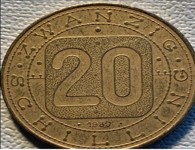 1980 Autriche 20 shilling TTB