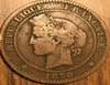 1870 France 10 centimes coin