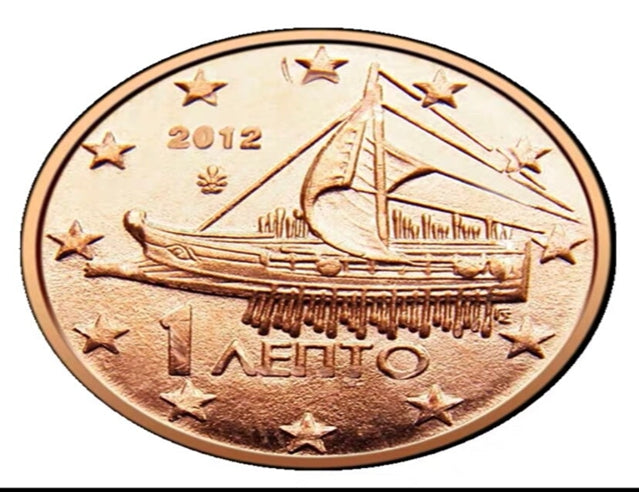 2012 Greece coin collection, 16mm in diameter UNC