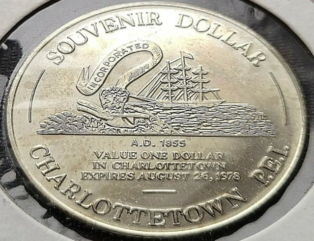 1978 Charlottetown PEI 1 Trade Dollar - Lieu de naissance du Canada