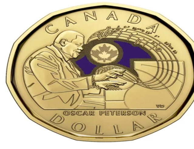 2022 Canada Oscar Peterson Pièce d'un dollar État neuf BU