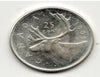 Canada 1965 25 Cent Silver Quarter Coin Circulated