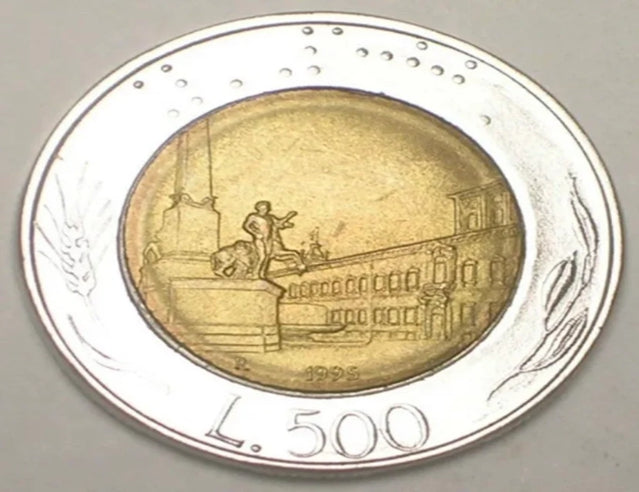 1995 Italie Italien 500 Lire Italia Pièce Bimétallique