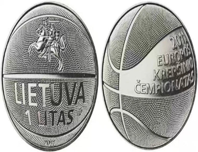 2011 Award winning coin for basketball shape Lithuania LTL commemorative coin