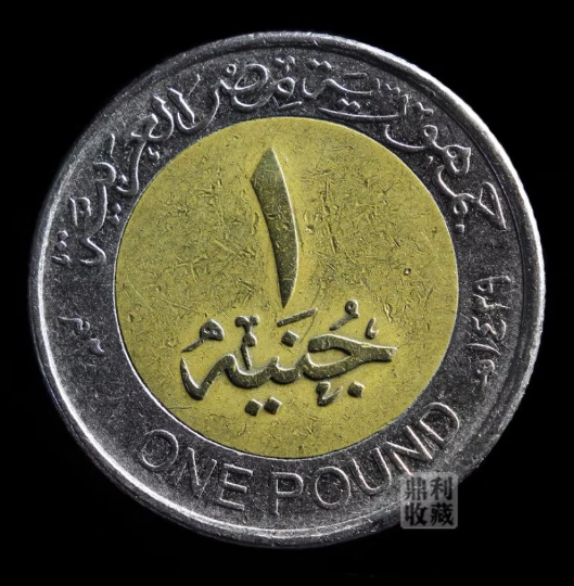 Pièce de monnaie du roi d'Egypte de 25 mm, une livre