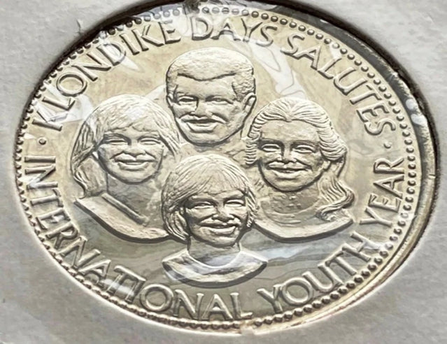 1985 Edmonton Alberta Klondike Days Dollar 1 Trade Token - Shovel Mint Mark