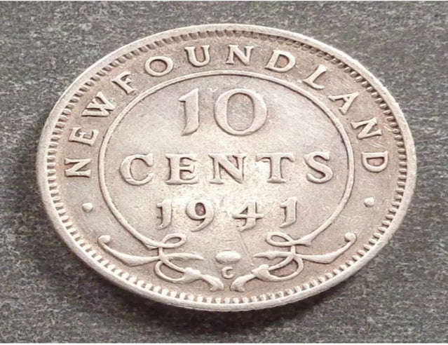 Neufundland 1941 Silber 10 Cent, sehr schön