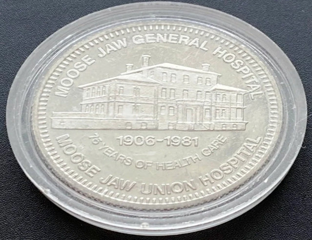 1981 Moose Jaw Saskatchewan 1 Trade Token - Dollar de l'hôpital général