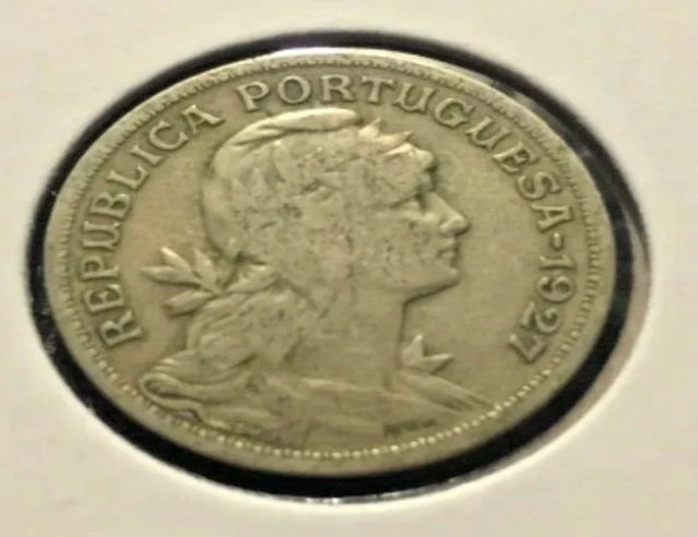 Portugal 1927 50-Centavo-Münze