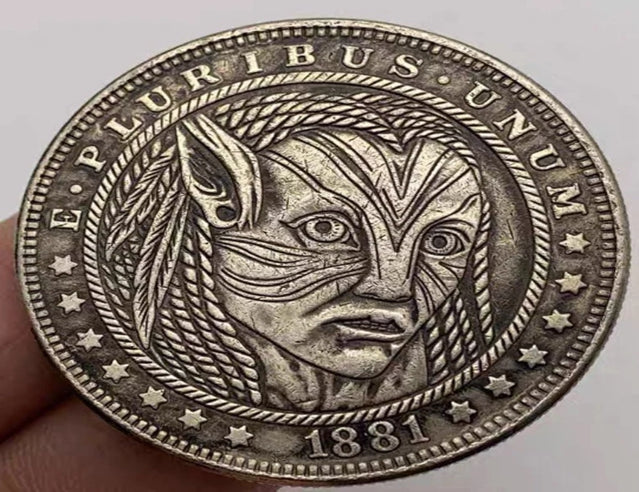 Hobo Coin - Avatar dans une capsule de protection en plastique gravée en cuivre